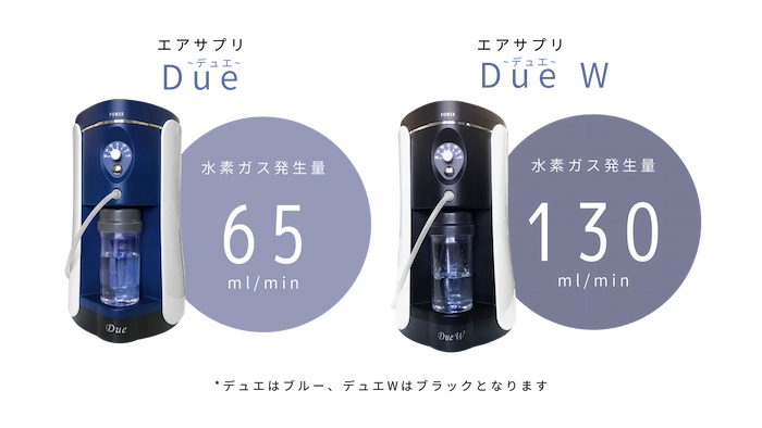 水素吸入器『エアサプリ・デュエ』『エアサプリ・デュエW』の製品画像
