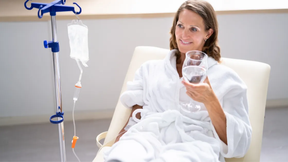 having IV drips