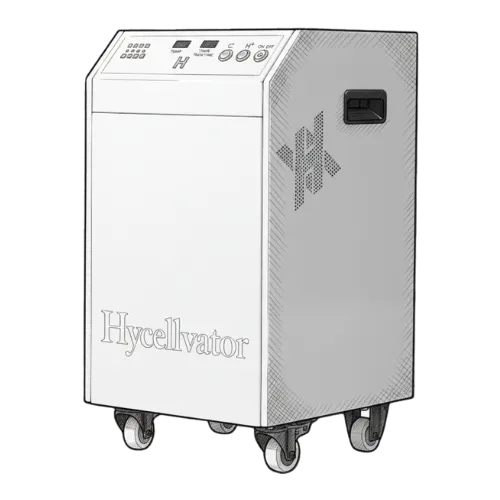 ヘリックスジャパンの水素吸入器「HX90」の製品イラストbyすいかつねっと