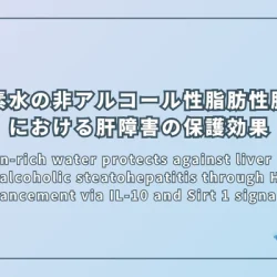 水素水の非アルコール性脂肪性肝炎における肝障害の保護効果