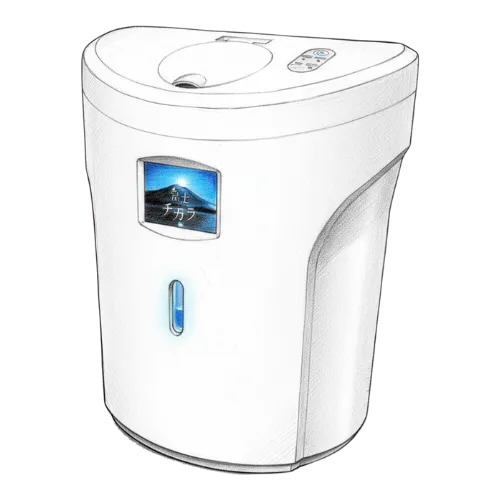 株式会社トライズの水素吸入器「富士のチカラ」の製品イラストbyすいかつねっと