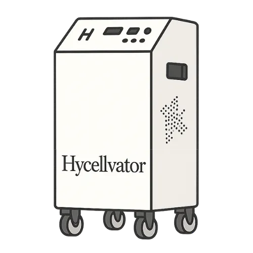 ヘリックスジャパンの水素吸入器「HX90」の製品イラスト