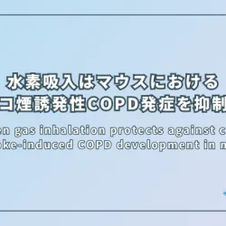 Hydrogen gas inhalation protects against cigarette smoke-induced COPD development in mice（水素ガス吸入はマウスにおけるタバコ煙誘発性COPD発症を抑制する）