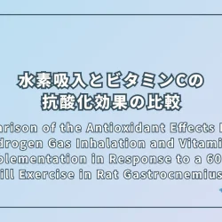 A Comparison of the Antioxidant Effects Between Hydrogen Gas Inhalation and Vitamin C Supplementation in Response to a 60-Min Treadmill Exercise in Rat Gastrocnemius Muscle（ラット腓腹筋における60分間のトレッドミル運動に対する水素ガス吸入とビタミンC補給の抗酸化効果の比較）