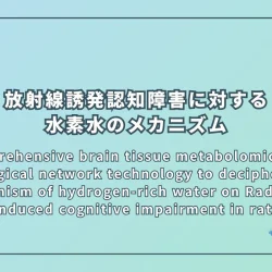 Comprehensive brain tissue metabolomics and biological network technology to decipher the mechanism of hydrogen-rich water on Radiation-induced cognitive impairment in rats（放射線誘発認知障害に対する水素水のメカニズムを解明するための包括的脳組織メタボロミクスおよび生物学的ネットワーク技術）