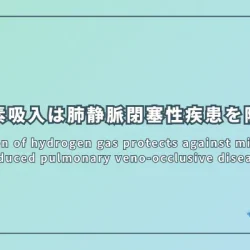 水素吸入は肺静脈閉塞性疾患を防ぐ