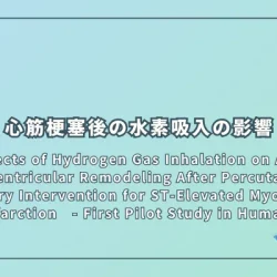 The Effects of Hydrogen Gas Inhalation on Adverse Left Ventricular Remodeling After Percutaneous Coronary Intervention for ST-Elevated Myocardial Infarction　- First Pilot Study in Humans（ST上昇型心筋梗塞に対する経皮的冠動脈インターベンション後の左心室リモデリングへの水素吸入の影響）