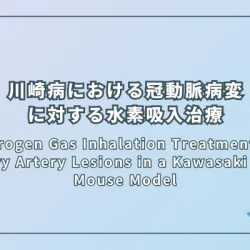 Hydrogen Gas Inhalation Treatment for Coronary Artery Lesions in a Kawasaki Disease Mouse Model（川崎病マウスモデルにおける冠動脈病変に対する水素吸入治療）