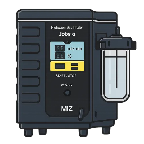 MiZの水素吸入器『Jobs-α』の製品イラスト by すいかつねっと