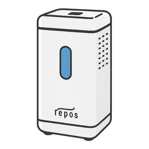 ハッピーファミリーのの水素吸入器「repos（ルポ）」の製品イラスト by すいかつねっと