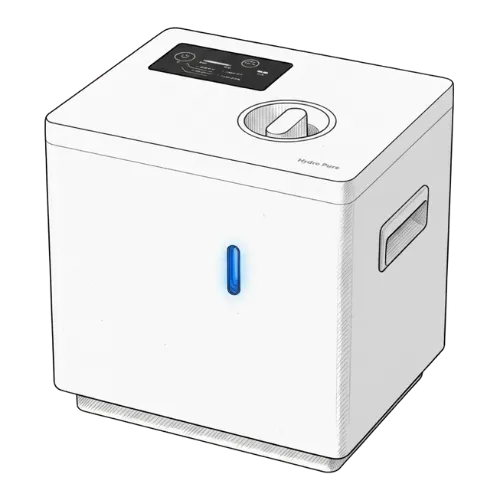 株式会社エテルナの水素吸入器「ハイドロフォースⅡ」の製品イラストbyすいかつねっと